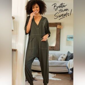 NATURAL LIFE Deep Green Jumpsuit